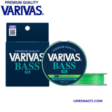 Шнур Varivas Bass PE X4 Flash Green #1,5 диаметр 0,205мм размотка 150м салатовый